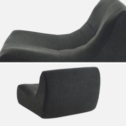 Sokol Chauffeuse bouclette texturée 1 place Noir