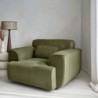 Wallas Fauteuil 1 place velours côtelé Vert