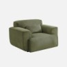 Wallas Fauteuil 1 place velours côtelé Vert