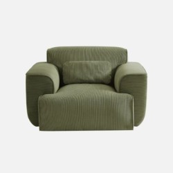 Wallas Fauteuil 1 place velours côtelé Vert