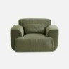 Wallas Fauteuil 1 place velours côtelé Vert