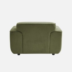 Wallas Fauteuil 1 place velours côtelé Vert