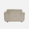 Wallas Fauteuil 1 place velours côtelé Greige