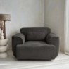 Wallas Fauteuil 1 place velours côtelé Gris foncé
