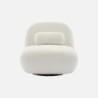 Spino Fauteuil pivotant 360 bouclette texturée Crème