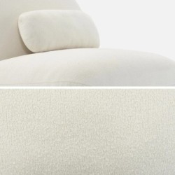 Spino Fauteuil pivotant 360 bouclette texturée Crème