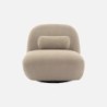 Spino Fauteuil pivotant 360 bouclette texturée Beige
