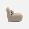 Spino Fauteuil pivotant 360 bouclette texturée Beige
