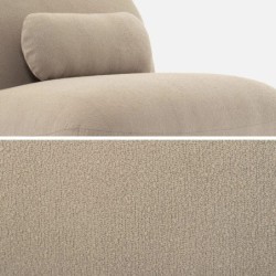 Spino Fauteuil pivotant 360 bouclette texturée Beige