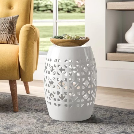 Tabouret décoratif en céramique Eufaula