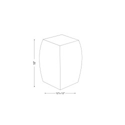 Tabouret d'accent en porcelaine arctique