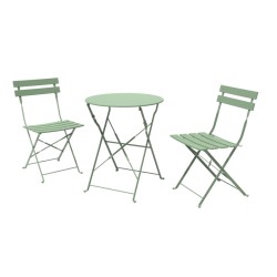 Shelah 2 personnes round Outdoor dining set Vert