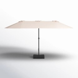 Nyasia 180 x 108 parapluie marché rectangulaire avec base Beige