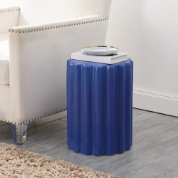 Tabouret décoratif en céramique Pier Robins Egg Blue