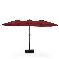 Nyasia 180 x 108 parapluie marché rectangulaire avec base Rouge foncé