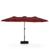 Nyasia 180 x 108 parapluie marché rectangulaire avec base Rouge foncé