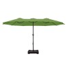 Nyasia 180 x 108 parapluie marché rectangulaire avec base Vert lime