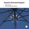 Ebonique Cantilever Umbrella with Base Included Dark Blue