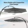 Ebonique Cantilever Umbrella with Base Included Gris