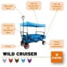 Chariot de transport FUXTEC Wild Cruiser Bleu pliable charge 75 kg