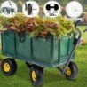 Chariot de transport pliable 4 roues bâche amovible max. statique 550kg charrette à main chariot de jardin chariot d’extérieur